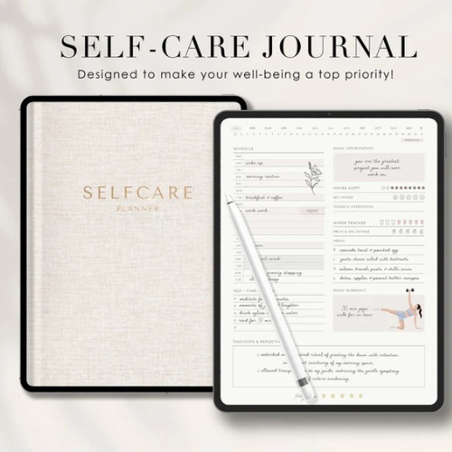 Digital Self Care Journal, Wellness Journal
