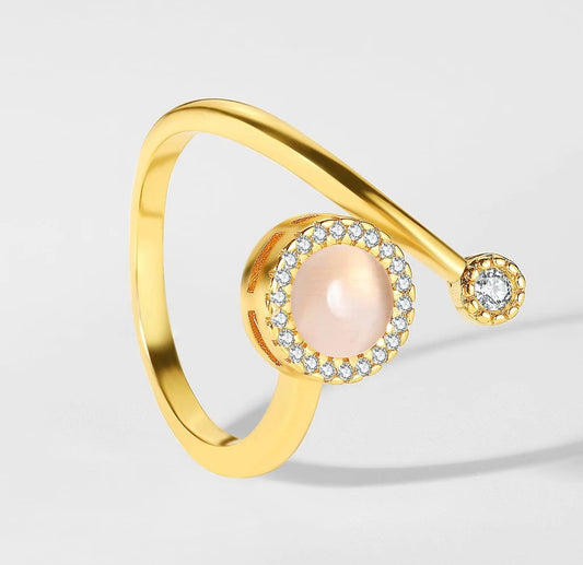 Opal Spinner Orbit Ring